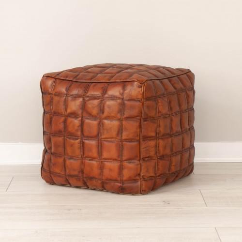 3 ajay 001 Checked Pouffe