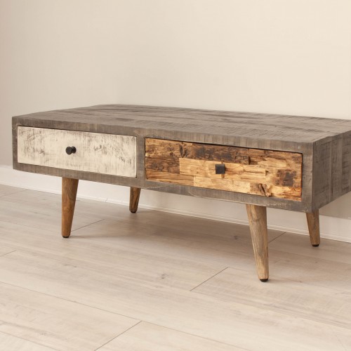 2 CURJ009 Low Console Table 2 Drawers