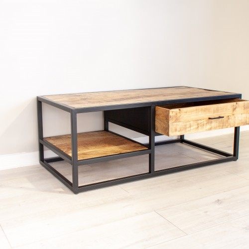 2 MANS007 1 Drawer 1 Shelf Coffee Table