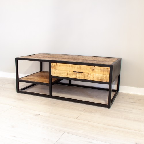 4 MANS007 1 Drawer 1 Shelf Coffee Table
