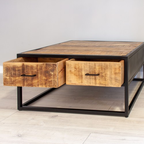 4 MANS008 2 Drawer Coffee Table