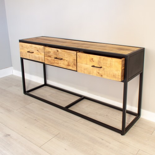 4 MANS010 2 Drawer Large Console Table