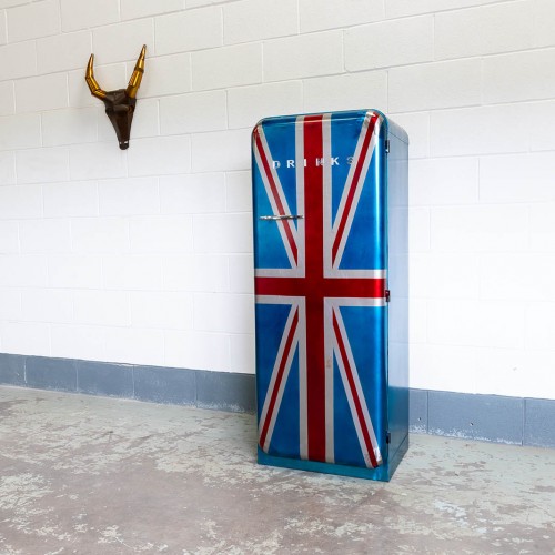 1 EDGE064 Vintage Union Jack Fridge Vintage Fridge cabinet - Union Jack