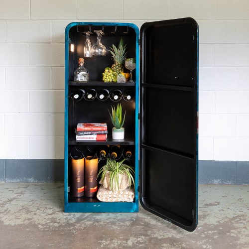 6 EDGE064 Vintage Union Jack Fridge Vintage Fridge cabinet - Union Jack