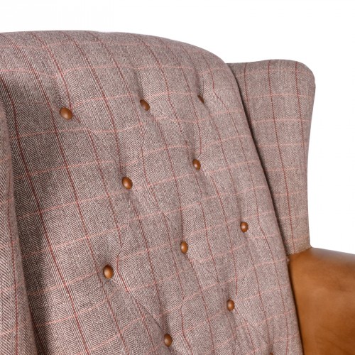 Leather and Tweed Chair Chair