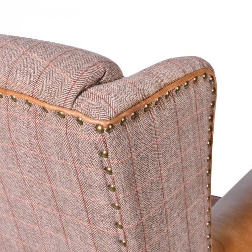 Leather and Tweed Chair Chair