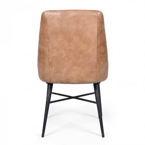 patchwork antiqued leather dining chair Dining Chair