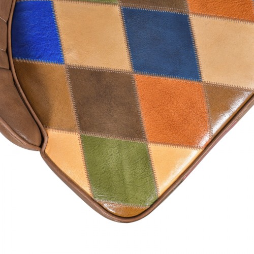 Bright patchwork leather dining chair Dinging Chair Brights
